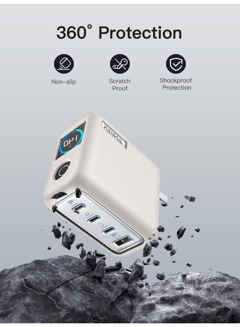 Case for Anker Zolo Laptop Charger 140W, Silicone Protective Cover,Drop-Proof,Scratch-Proof,Shock-Proof,Protective Case for Anker Laptop 140W Charger (Grey) - Image 5